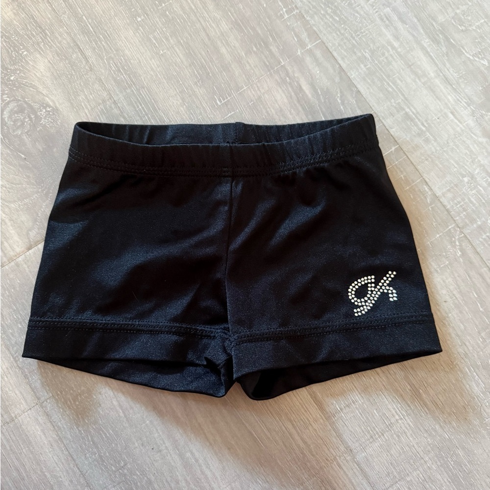 GK Kids Gymnastics Shorts with Rhinestone Detail (fits like an xsmall)